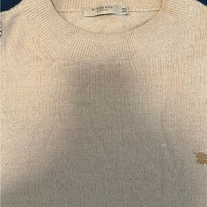 Burberry Light Tan men's Crew Neck Sweater